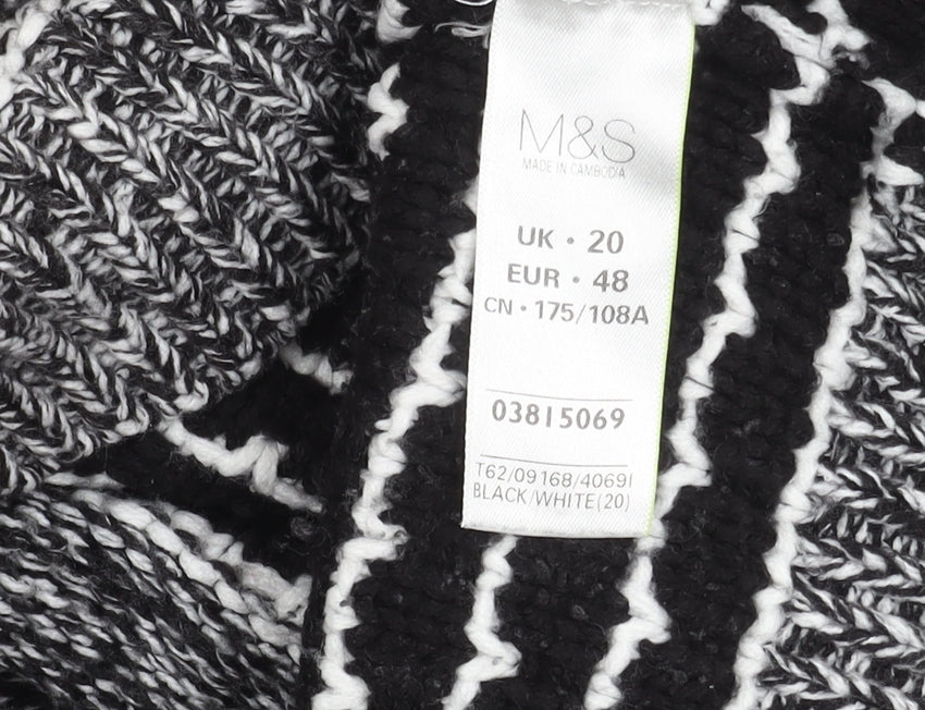 Womens UK Size 20 Marks and Spencer Black  Jumper