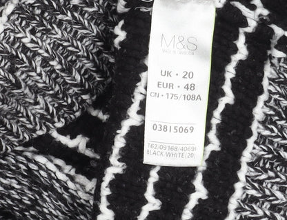 Womens UK Size 20 Marks and Spencer Black  Jumper
