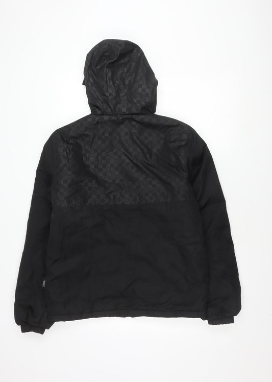 Unisex Adults UK Size XS Hot Fuz Black Puffer Jacket