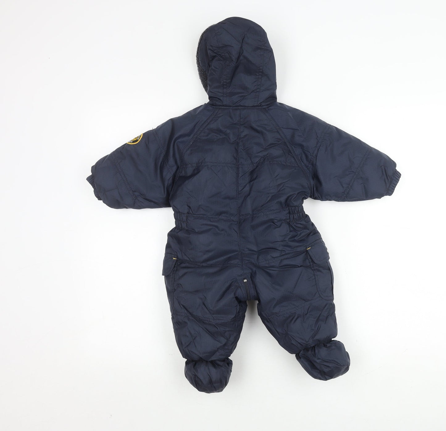 C&A Unisex Baby Blue Snowsuit 6-9 Months Hooded Insulated