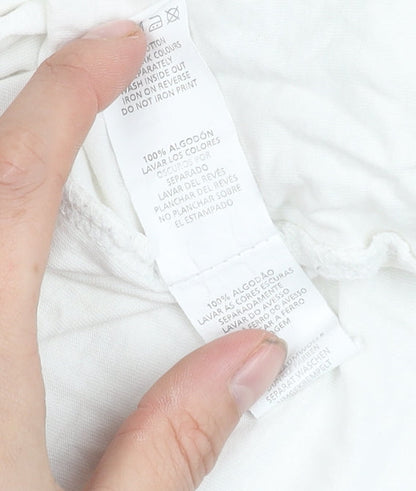 Sesame Street Mens White Medium Cartoon T-Shirt