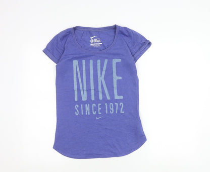 Womens UK Size S Nike Blue Basic T-Shirt