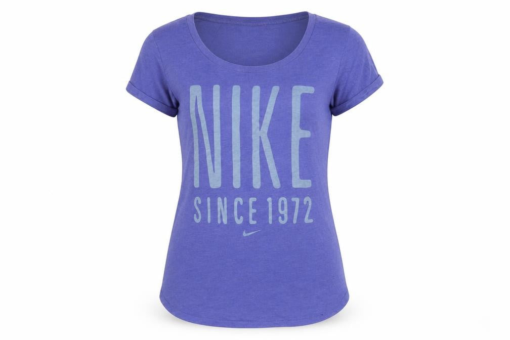 Womens UK Size S Nike Blue Basic T-Shirt