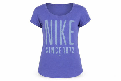 Womens UK Size S Nike Blue Basic T-Shirt