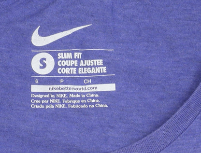 Womens UK Size S Nike Blue Basic T-Shirt