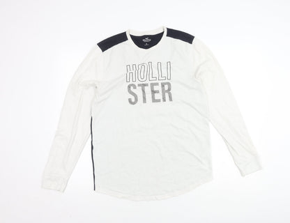 Mens UK Size M Hollister White  T-Shirt