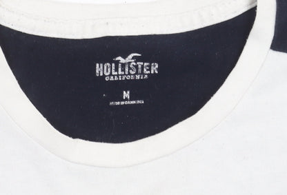 Mens UK Size M Hollister White  T-Shirt
