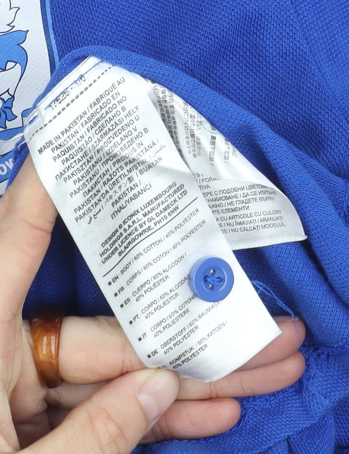 Umbro Men's Blue Short Sleeve Polo Shirt Medium