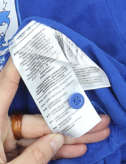 Umbro Men's Blue Short Sleeve Polo Shirt Medium