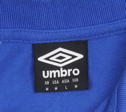 Umbro Men's Blue Short Sleeve Polo Shirt Medium