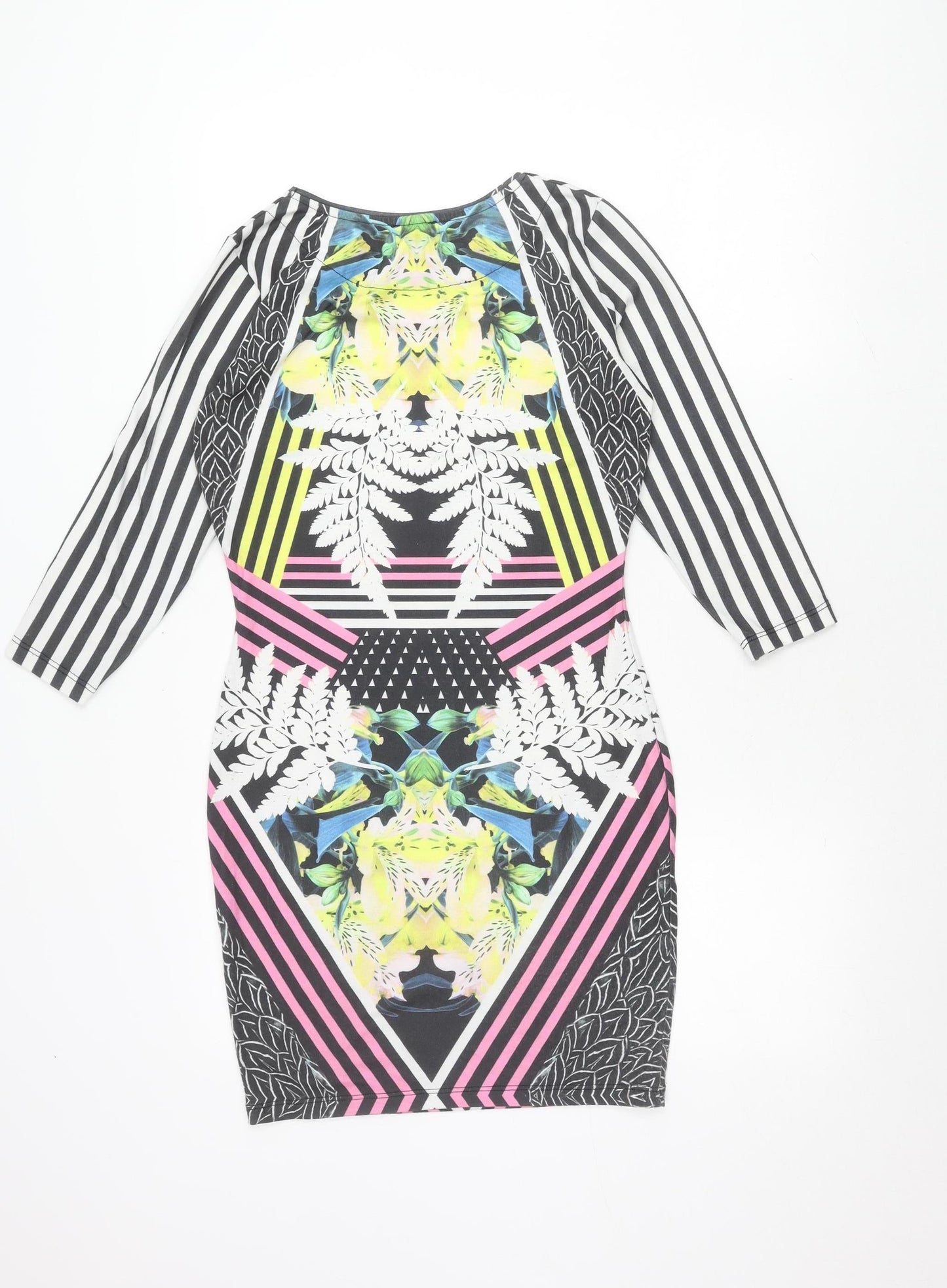River Island Women's Multicoloured Bodycon Dress Size 10