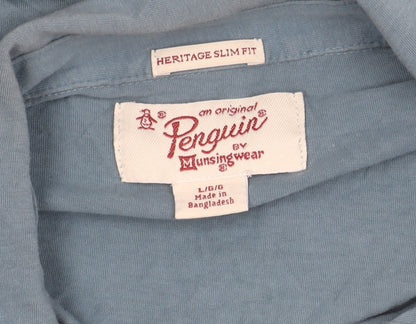 Original Penguin Blue Slim Fit Men's Polo L