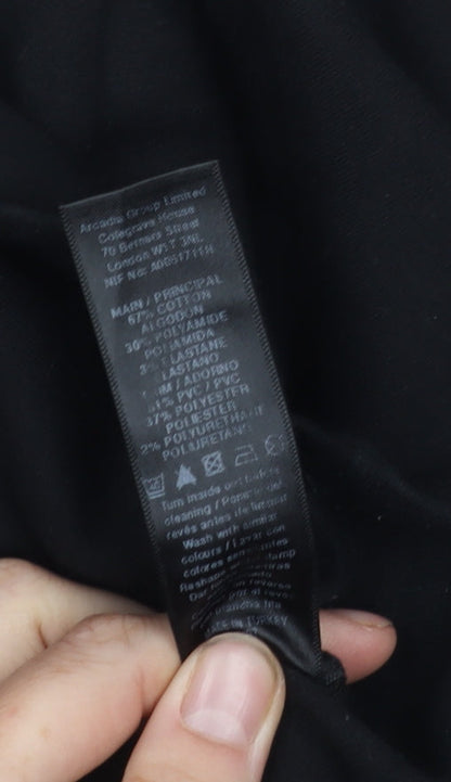 Miss Selfridge Women Black Bodycon Mini Dress Size 10