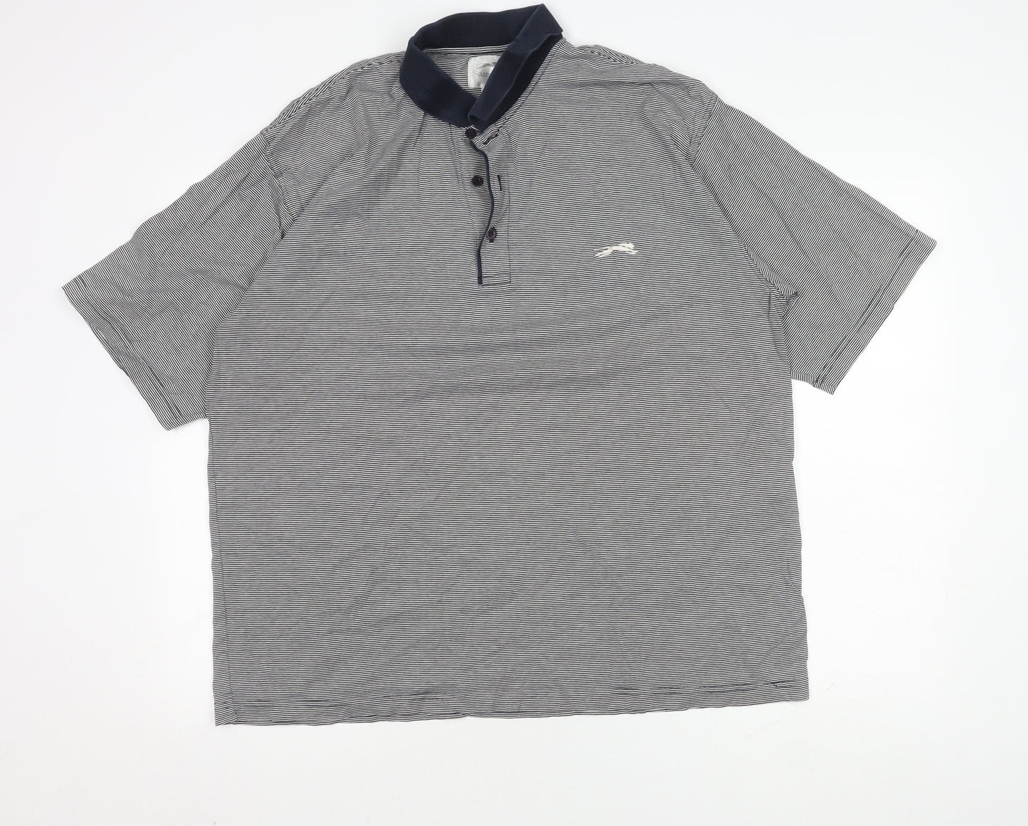 Slazenger Men's XL Black Striped Polo Shirt