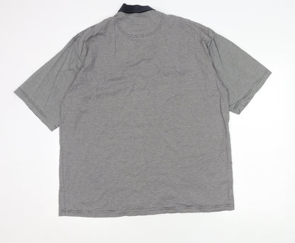 Slazenger Men's XL Black Striped Polo Shirt