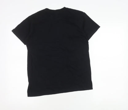 Mens UK Size S Gildan Black  T-Shirt