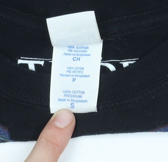 Mens UK Size S Gildan Black  T-Shirt