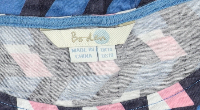 Womens UK Size 10 Boden Multicoloured Basic T-Shirt