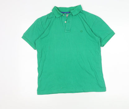 Springfield Men's Green Polo Shirt Size M