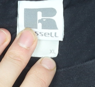 Russell Men's Black XL T-Shirt, Short Sleeve