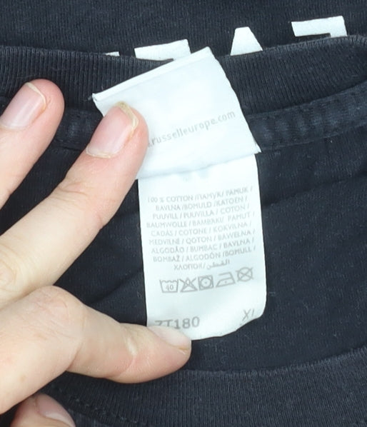 Russell Men's Black XL T-Shirt, Short Sleeve