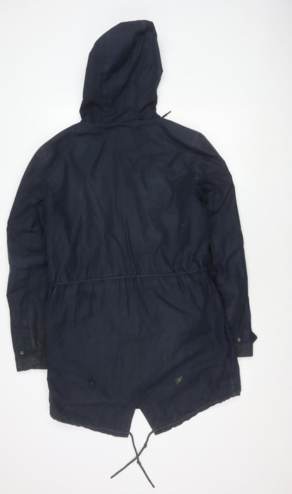 Penguin Women's Blue Parka Jacket M with Hood