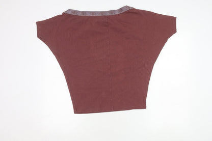 Womens UK Size 8 River Island Brown Basic Blouse