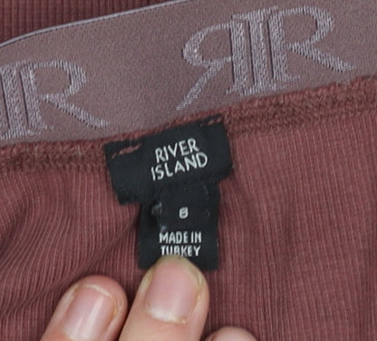 Womens UK Size 8 River Island Brown Basic Blouse