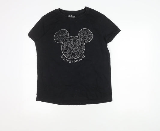 Womens UK Size M Disney Black  T-Shirt