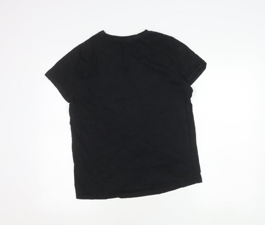 Womens UK Size M Disney Black  T-Shirt