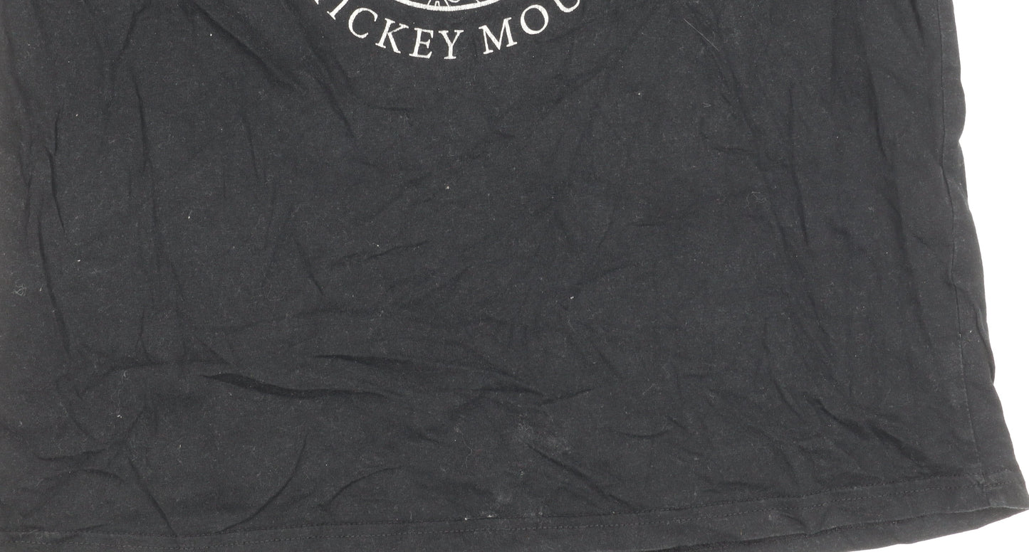 Womens UK Size M Disney Black  T-Shirt