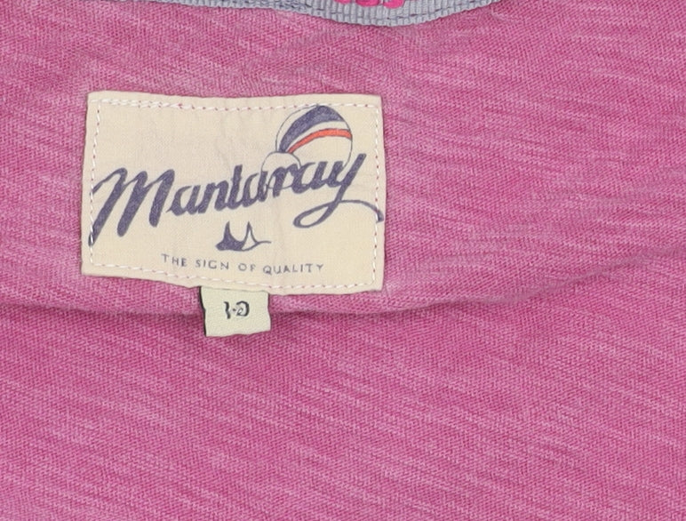 Mantaray Women's Pink Scoop Neck T-Shirt Size 14