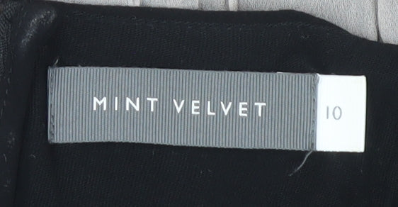 Mint Velvet Women's Hi-Low Dress in Black, Ivory Size 10