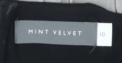 Mint Velvet Women's Hi-Low Dress in Black, Ivory Size 10