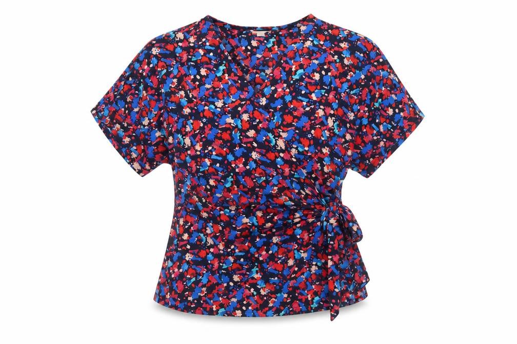 Womens UK Size 16 Monsoon Multicoloured Wrap Blouse