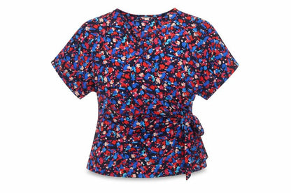Womens UK Size 16 Monsoon Multicoloured Wrap Blouse