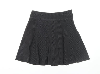 Verge Women's Black A-Line Skirt, L, Knee Length