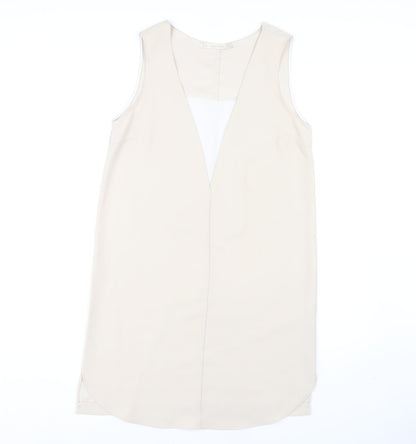 Zara Basic Women's Beige Knee Length Sheath Dress