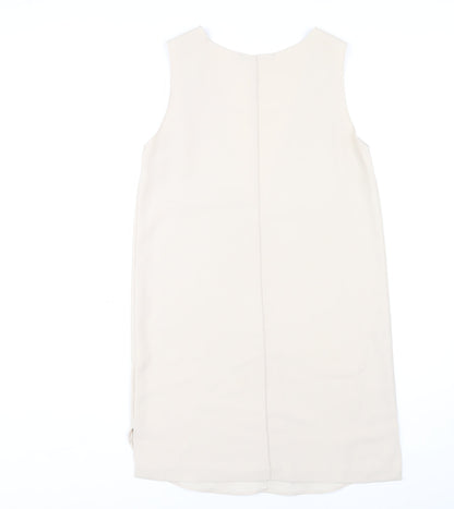 Zara Basic Women's Beige Knee Length Sheath Dress