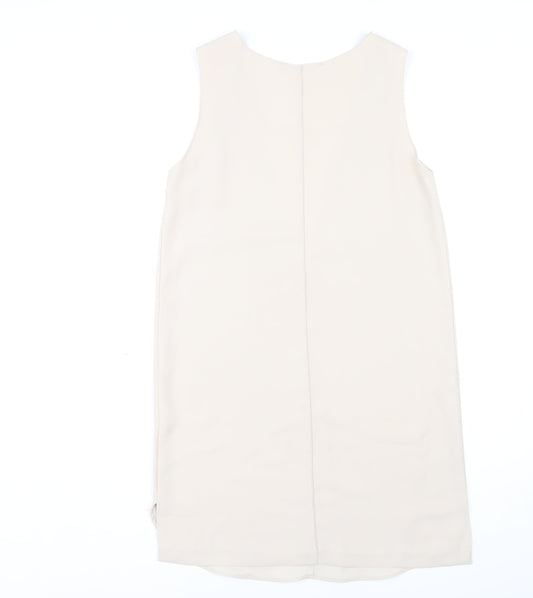 Zara Basic Women's Beige Knee Length Sheath Dress
