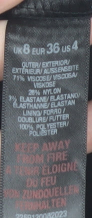 Miss Selfridge Women's Black & White Sleeveless Playsuit UK 8