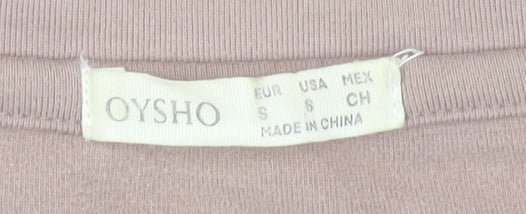 Oysho Women's Brown Pullover Sweatshirt, Regular Size S