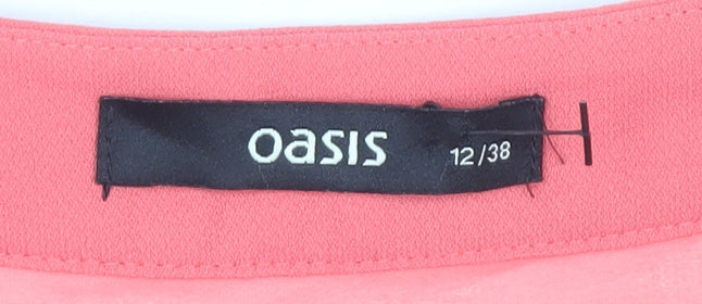 Womens UK Size 12 Oasis Pink Basic Blouse