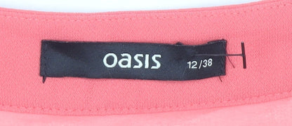 Womens UK Size 12 Oasis Pink Basic Blouse