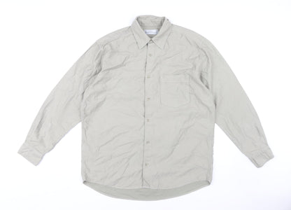 Marks and Spencer Men's Beige Long Sleeve Shirt M