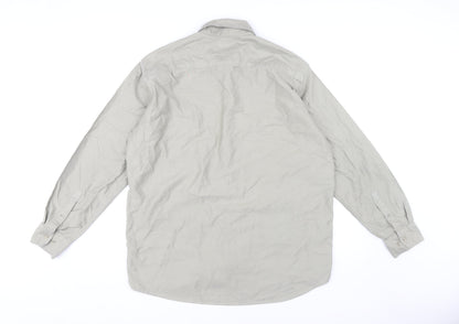 Marks and Spencer Men's Beige Long Sleeve Shirt M