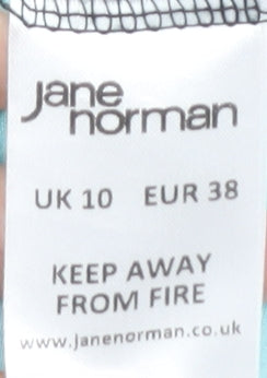 Jane Norman Women's Black Blue Lace Dress Size 10