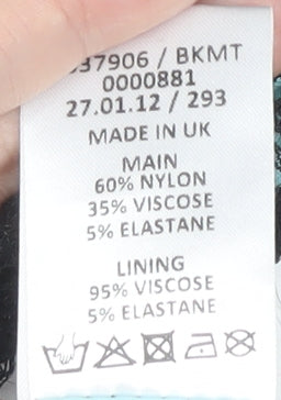 Jane Norman Women's Black Blue Lace Dress Size 10