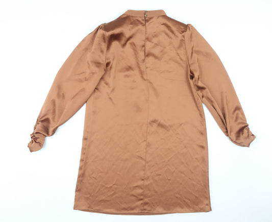 River Island Women’s Brown Satin Dress Size 10