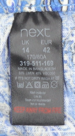 Next Women's Blue Paisley Skirt Size 14